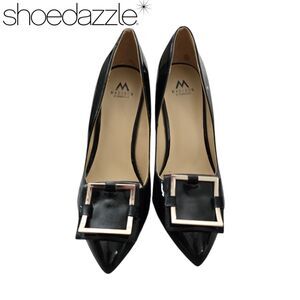 Madison by ShoeDazzle Women's Black Patent Leather Pumps Heels Stilettos Size 7